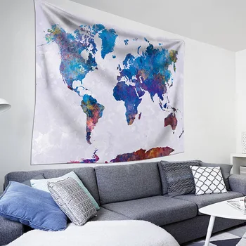 New150*200cm hartă a Lumii de imprimare tapiserie, pătură perete pătură, haine, păr, prosop, acasă agățat pictura, decorare de masă