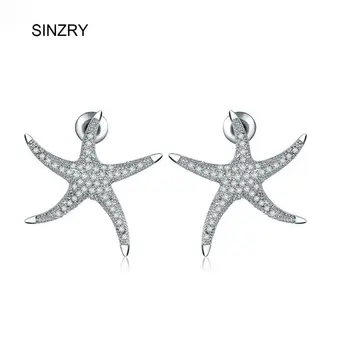 SINZRY coreeană bijuterii alb Clar Cubic zirconia cercei stea de mare CZ trendy Cercei stud pentru femei 2005