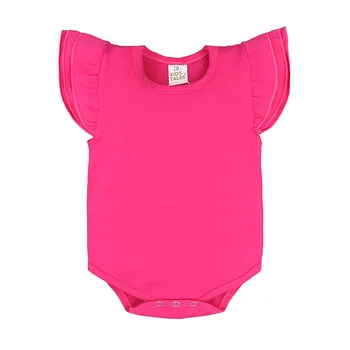 0-2Year Nou-născut Volane Bodysuit copil Copil Fata Cotton Romper culori Bomboane Tinutele Roupas de bebe 0
