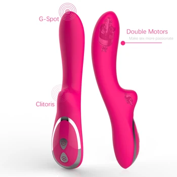 10-frecvență Dublă cu Motor Vibrator Clitoridian Stimulator pentru Femeie Vibrator Mare Masaj Stick Stimuleaza punctul G Jucarii Sexuale pentru Adulți 0