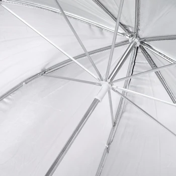 102 cm/40inch studio Foto Strobe Flash de lumină reflector Argintiu Negru moale umbrela 30173