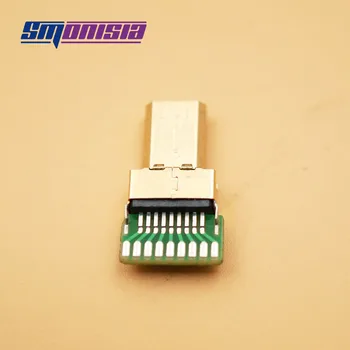 10buc/lot Mini Micro HDMI compatibil cu Conectori de sex Masculin placat cu Aur de Tip D Male Plug cu PCB Micro HDMI compatibil cu Socket 13264