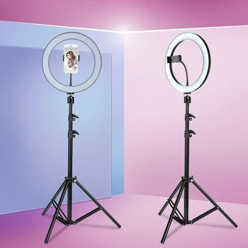 10inch Estompat LED Selfie Inel de Lumina Cu Trepied Pliabil cu Suport pentru Telefon Suport Video de Fotografie de Lumină Pentru Machiaj Studio Live 24590