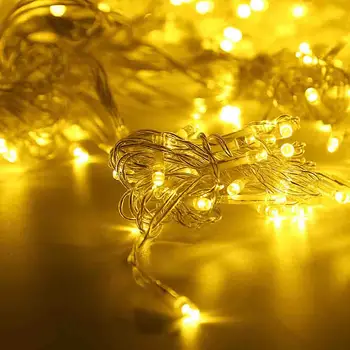 110v NE 10m 100 de LED-Uri LED Ghirlanda Șir Lighs Pomul de Crăciun Decor Nunta Impermeabil Zână Lumină Interioară în aer liber, Decor Acasă 1481