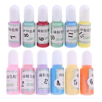 12 Sticle de Lichid Macaron Bomboane de Culoare Rășină Pigment Colorant Rășină Epoxidică Bijuterii DIY 3785