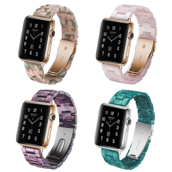 18 culori italiană Rășină Trupa pentru APPLE Watch 5 4 3 44MM/42MM Iwatch 40mm 38mm brățară Brățară Ceramică Curea Apple Watch Watchband 5773