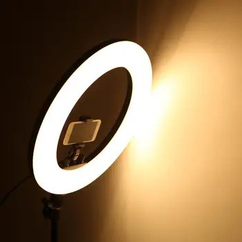 18 Inch Studio Foto iluminat cu LED-uri de Lumină Inel Bi-color 3200-5600k Fotografie Estompat Inel de Lampa Cu Trepied pentru Portret,Machiaj 19203