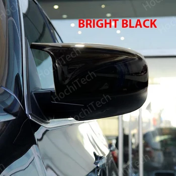2 buc Laterale Aripa modificat Excelent Retrovizoare Fibra de Carbon Model negru Strălucitor Oglindă capac de Acoperire Pentru BMW X5 E70 X6 E71 2008-2013 0