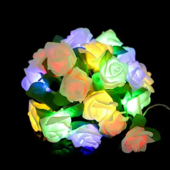 20 LED-uri a Crescut de Flori de Crăciun Șir de Lumini Zână Nunta Petrecere de Craciun Decor de Gradina 0