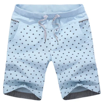 2019 New Sosire Barbati Pantaloni Scurti Din Bumbac Pantaloni Scurți Pentru Bărbați Talie Elastic De Vară Pantaloni Scurți De Plajă Personalizate Imprimate De Înaltă Calitate 0