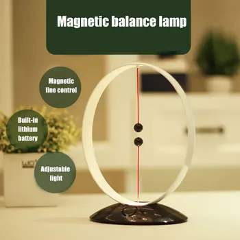 2020 Echilibrul Lumina de Noapte Magnetic de Încărcare USB LED Portabil Elipsă Magnetic Mijlocul-aer Comutator Lampă de Birou Decor Acasă 0
