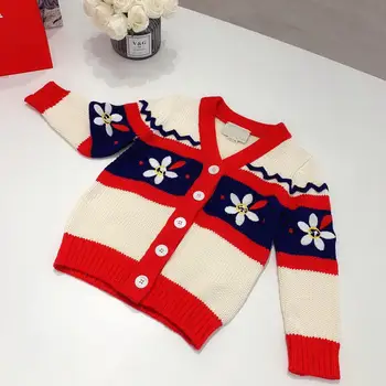 2020 Fete pulovere model floral tricotate fete dulci calde topuri 0