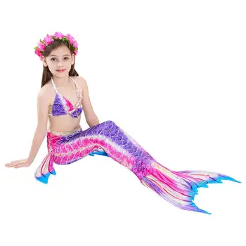 2020 Nou 3Pcs/Set Copii cu Coada de Sirena costum de Baie Copii sirena costume de baie pentru copii costume de Baie Bikini Costum de Baie Monofin Costume de baie 2071