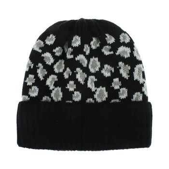 2020 Noua Moda leopard femei pălării de iarnă în aer liber cald lână tricotate pălărie moale, elastic doamnelor coada de cal beanie capace pentru femei 5583