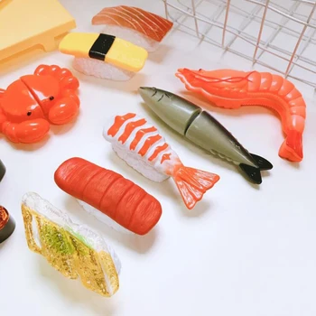 2020 Pretinde Juca Alimentare Din Plastic De Jucărie De Tăiere În Miniatură Alimente Sushi Pretinde Joc De Copii Pentru Copii 0