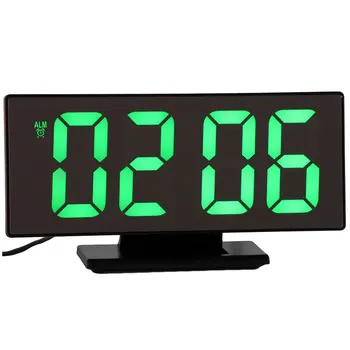 2020Digital Ceas Deșteptător LED Oglinzi Electronice, Ceasuri Multifunctional Display LCD de Mari dimensiuni Ceas de Masa Digital cu Calendar Cablu USB 0