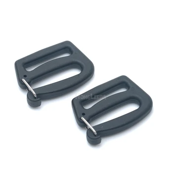 20buc/lot 25mm 1 inch negru plastic POM slider dreptunghi catarama reglabil cataramă de metal clip rucsac curele chingi M711-25 0