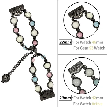 20mm 22mm Curea Femei Pendant Brățară pentru Samsung Galaxy Watch 46mm/42mm/Activ/de Viteze S3 Trupa Încheietura mâinii Strălucire în Întuneric Curea de Metal 22588