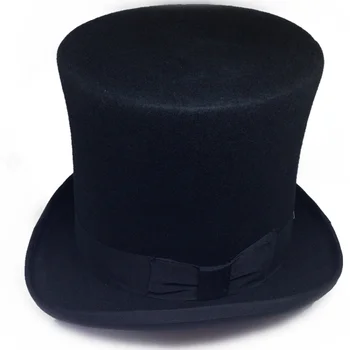 25cm Înălțime Steampunk Pălărie de Lână Fedoras Mad Hatter Pălărie de Top Victorian de sex Masculin Pălării Tradiționale Truc de Magie Magicianul Arată Capace 0