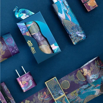 3 buc/set Lux Palatul de Vara Adezivă de Mascare Benzi de Hârtie Stil Chinezesc Bandă Washi pentru Jurnal Autocolant Album Foto DIY Cadouri 0