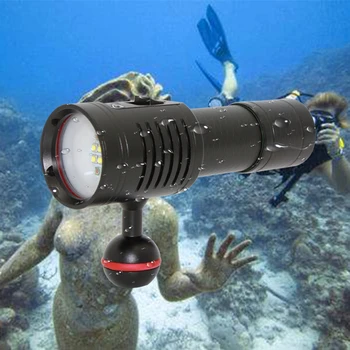 3000LM 4x XP-G2 Alb + 2x XPE LED Roșu Scufundări Lanterna Scuba Video de Fotografie rezistent la apa Lanterna se arunca cu capul sub apă Lampa 3616