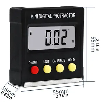 360 De Grade Mini Raportor Digital Inclinometru Electronic De Nivel Caseta Magnetică Bază De Instrumente De Măsurare 0