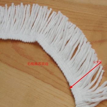 3meters/lot alb/negru Poliester Franjuri Canaf Tapiterie din Africa de Dantelă Panglică de Cusut latino Rochie de Îmbrăcăminte, Accesorii pentru perdele SC348 10664