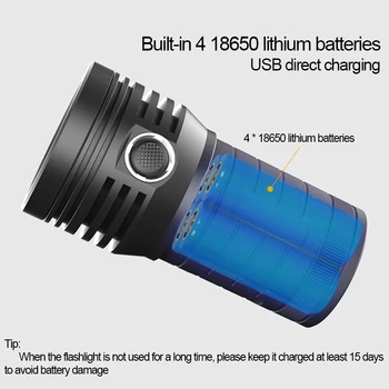 3pcs XHP90.2 Super-Puternic LED Lanternă Tactică 3 Modul de Lanterna USB Reîncărcabilă 18650 Baterie Lampă Ultra Luminos Linterna Negru 20383