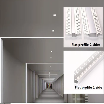 5-30 buc/lot 100cm liniare cu led-uri striip locuințe placa gips încorporate led profil aluminiu ,dublu rând 20mm bandă de lumină canal 0