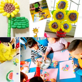 500 de Piese copii Copii Boabe de Porumb Plastilină Blocuri DIY Meșteșug Kit pentru Construirea Decor Jucărie de Crăciun Cadou de Ziua de nastere 0