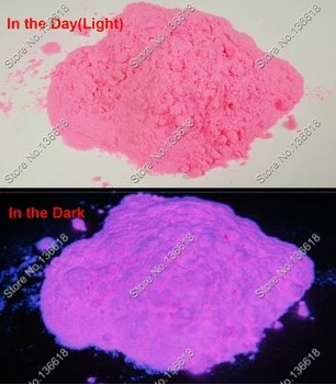 50g/sac x de Culoare Roz Luminos Fosfor Praf Pudra Glow în Întuneric Pigment Fosforescent Pulbere 0