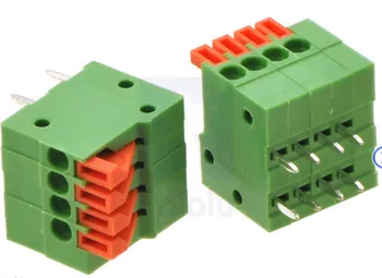 50PCS 2.54 mm Pas de Primăvară Blocuri Terminale Conector 2/3/4/5/7P 8P 10P KF141R Direct Pin Verde de Protecție a Mediului 150V/2A 0