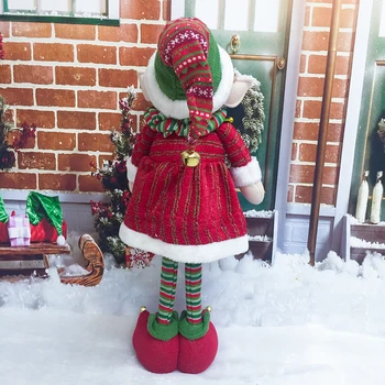 60cm Scalabile Elf de Crăciun de Decorare Anul Nou Acasă Decorare Cadouri Jucarii Copii Camera Ornamente de Crăciun de Pluș Navidad 0
