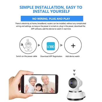 720P Camera IP Wifi Baby Monitor Portabil HD, Wireless, Smart Baby Camera Audio Înregistrare Video de Supraveghere Camera de Securitate de Origine 1MP 13705