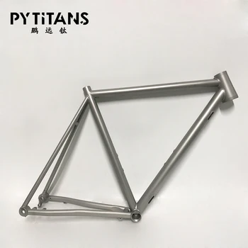 Aliaj de titan Road Bike Cadru Plat Monta Disc de Frână Tradiționale Clasice de Geometrie cu Cablu Intern Sablat De PYTITANS 4320