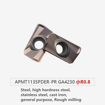 APMT1135PDER-PM/PR piese din Oțel, oțel inoxidabil, duritate mare din oțel, fontă, dur frezat, semi-finisaj freze 16561