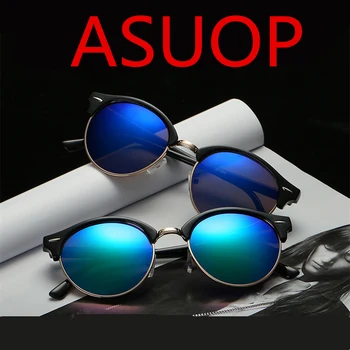 ASOUZ2019 nouă rundă bărbați ochelari de soare UV400 brand de moda doamnelor ochelari retro clasic popular designer de design de ochelari de soare de conducere 0