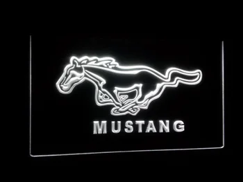 B37 Mustang logo-ul de bere bar, pub, club 3d semne de LED-uri Lumina de Neon Semn 0