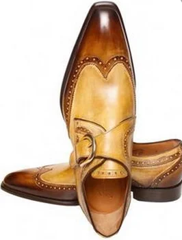 Barbati Pu Piele Pantofi Casual, Pantofi Rochie Pantofi Brogue Pantofi de Primăvară Glezna Cizme Vintage Clasic Masculin Casual AB603 0