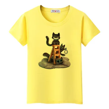 BGtomato zâmbet Rău pisica tricou new sosire popular stil de moda cat topuri super cool de vara tricou original brand de moda tricou 3043
