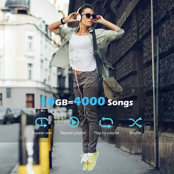 Bluetooth MP3 Ceas cu Ecran Tactil de 8/16GB Clip MP3 Player pentru Rularea Ciclism, Drumeții Suport de Înregistrare,Radio FM 0