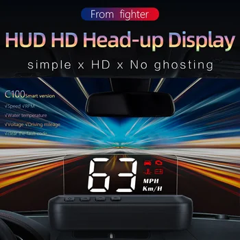 C100 OBD2 HUD Head up Display KM/h MPH Electronice Auto OBD2 Hud Viteza masina Proiector ecran de conducere a Computerului 21236