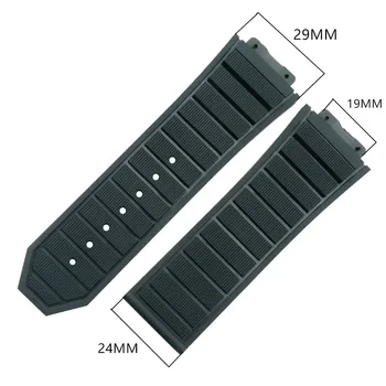 Calitate de Brand 29x19mm Silicon Cauciuc Watchband Ceas Trupa Pentru Hub Curea de Serie Pentru King Power Catarama Dimensiunea de 24mm 0