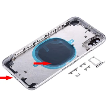 Calitate OEM Spate Carcasa transparent Pentru IPhone 8 Plus X XR XS MAX 8G 8P Baterie Ușa din Spate a Acoperi Mijlocul Șasiu Cadru Corp 7390