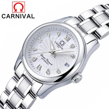 Carnaval Femei Ceasuri Elveția Brand de Lux Doamnelor Automat Mechanical Ceas Femei Safir relogio feminino reloj mujer 14479