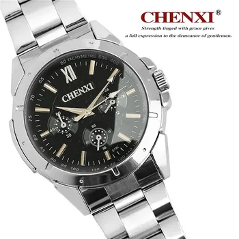 CHENXI Bărbați din Oțel Inoxidabil Trupa Ceasuri Bărbați Cuarț Ceas Bărbat de Lux Brand de Moda Ceas Ceasuri de mana Montre Homme xfcs 0