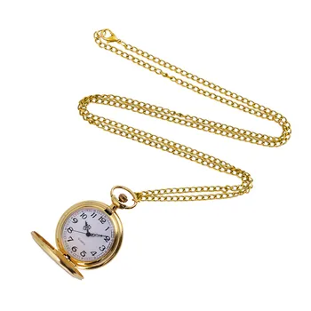 Clasic reloj Mare cu Două fețe de Aur de Moda Ceas de Buzunar Stil Instanță Ceas de Buzunar Doamna Pandantiv Colier Cuarț Ceas de Buzunar часы 13788