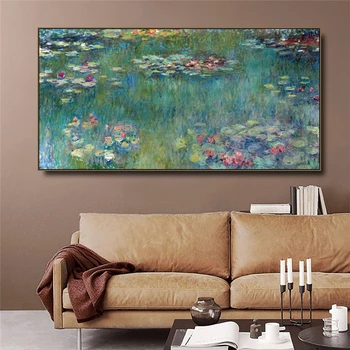 Claude Monet Apă Lotus Panza Tablouri de Arta Reproducerea Impresionist Postere și de Imprimare Imagini de Perete pentru Living Home Decor 1974