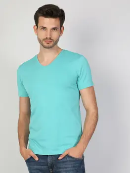 Colins Bărbați Menta Verde cu Maneci Scurte TshirtMen e Tricou de Moda Om Tricouri ,CLTKTMTSH0212440 0
