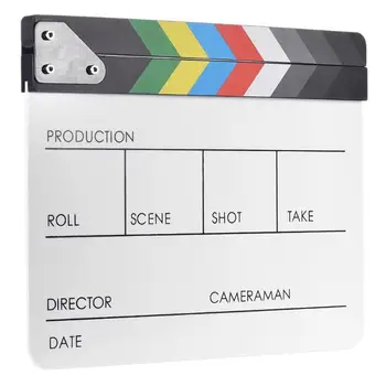Colorate Clapperboard Acrilice Clapper Board Dry Erase Regizor de Film TV Film de Acțiune Ardezie Bate Manual Taie Propunerii pentru Studio 0